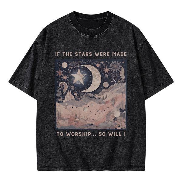 If The Stars Were Made To Worship Christian Washed T-Shirt