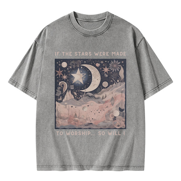 If The Stars Were Made To Worship Christian Washed T-Shirt
