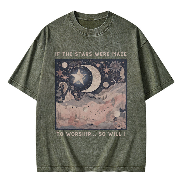 If The Stars Were Made To Worship Christian Washed T-Shirt