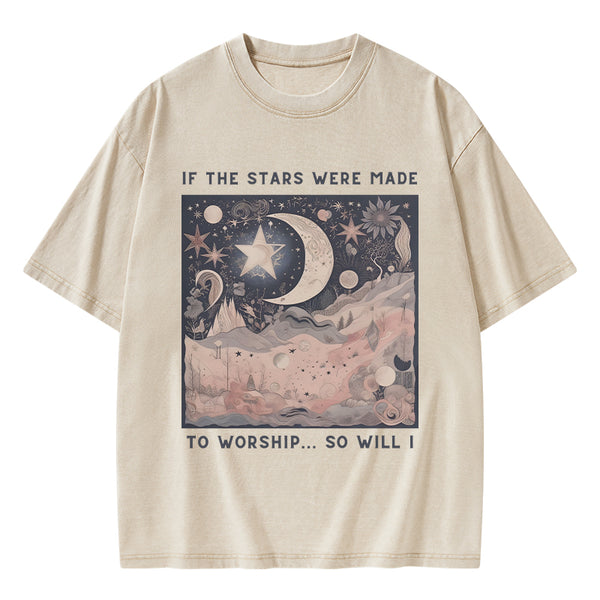 If The Stars Were Made To Worship Christian Washed T-Shirt