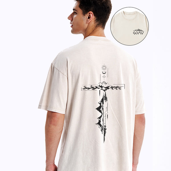 GC-WTSA1736 God Is Greater Than Christian Washed T-Shirt