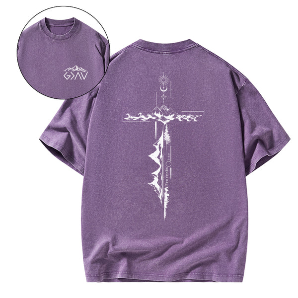 GC-WTSA1736 God Is Greater Than Christian Washed T-Shirt