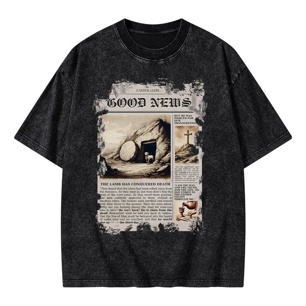 Good News Christian Washed T-Shirt