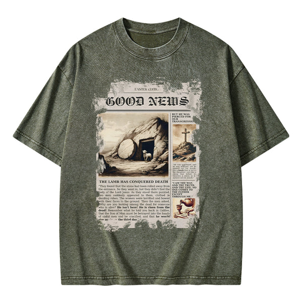 Good News Christian Washed T-Shirt