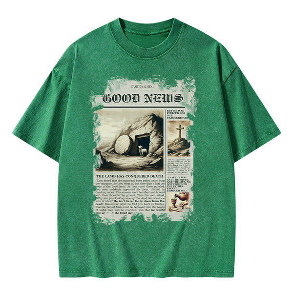 Good News Christian Washed T-Shirt
