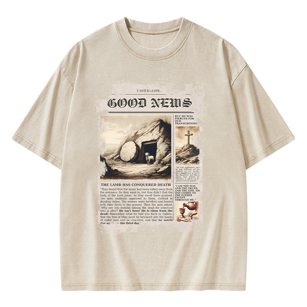 Good News Christian Washed T-Shirt