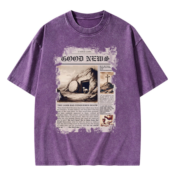 Good News Christian Washed T-Shirt