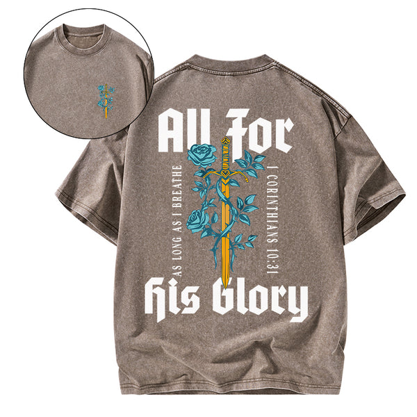 GC-WTSA1772 All For His Glory Christian Washed T-Shirt