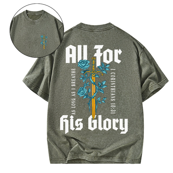 GC-WTSA1772 All For His Glory Christian Washed T-Shirt