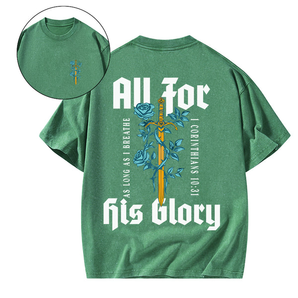 GC-WTSA1772 All For His Glory Christian Washed T-Shirt