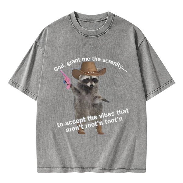 GC-WTSA1775 God Grant Me The Serenity Christian Washed T-Shirt