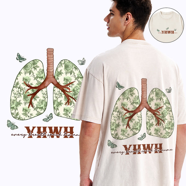 GC-WTSA1778 YHWH Every Breath Speaks His Name Christian Washed T-Shirt