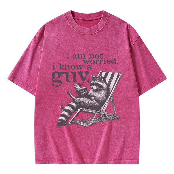 GC-WTSA1831 I Am Not Worried Christian Washed T-Shirt
