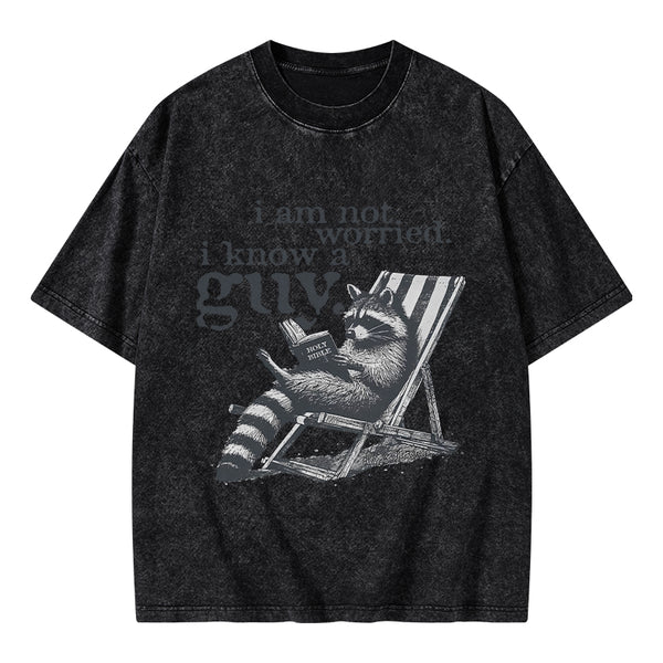 GC-WTSA1831 I Am Not Worried Christian Washed T-Shirt