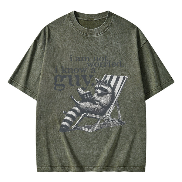 GC-WTSA1831 I Am Not Worried Christian Washed T-Shirt