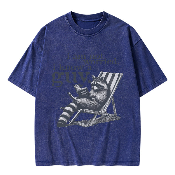 GC-WTSA1831 I Am Not Worried Christian Washed T-Shirt