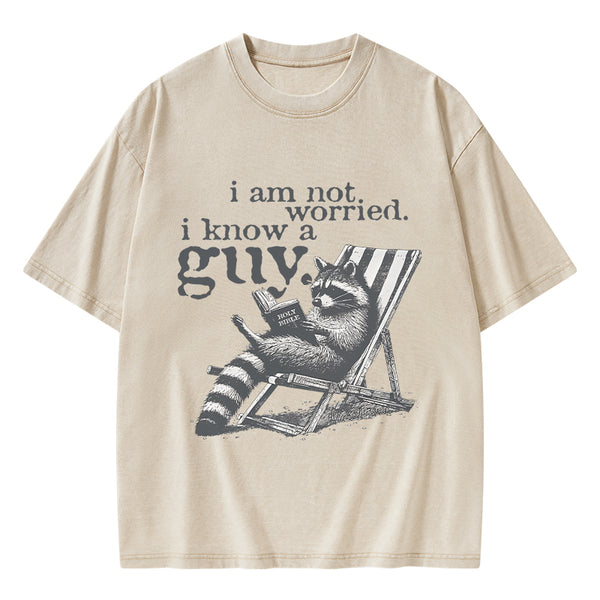 GC-WTSA1831 I Am Not Worried Christian Washed T-Shirt