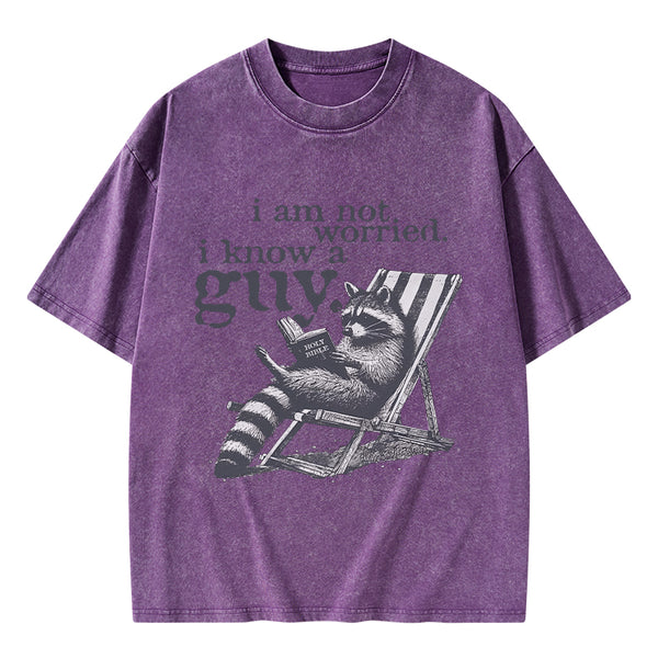 GC-WTSA1831 I Am Not Worried Christian Washed T-Shirt