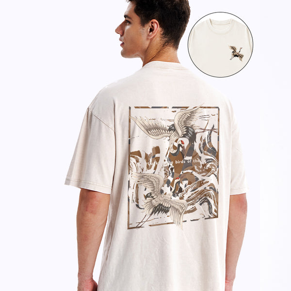 Look At The Birds Of The Air Christian Washed T-Shirt