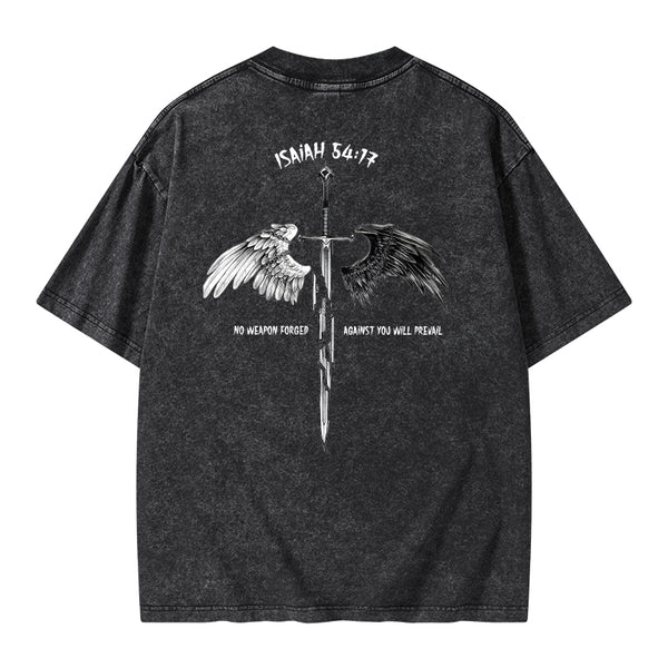 No Weapon Formed Christian Washed T-Shirt