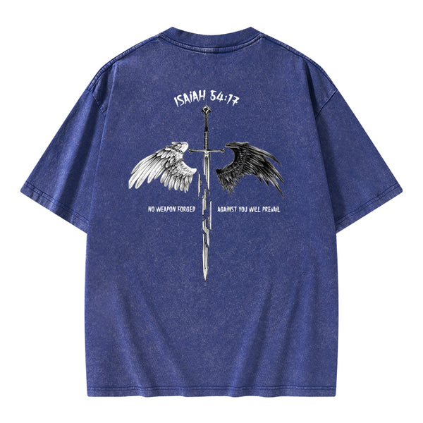 No Weapon Formed Christian Washed T-Shirt