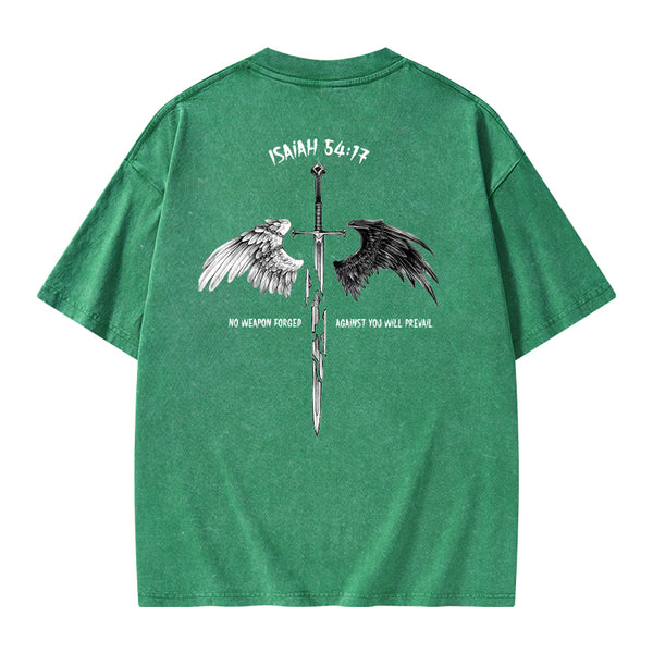No Weapon Formed Christian Washed T-Shirt