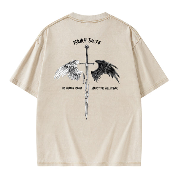No Weapon Formed Christian Washed T-Shirt