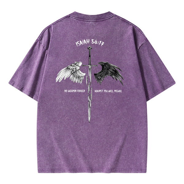No Weapon Formed Christian Washed T-Shirt