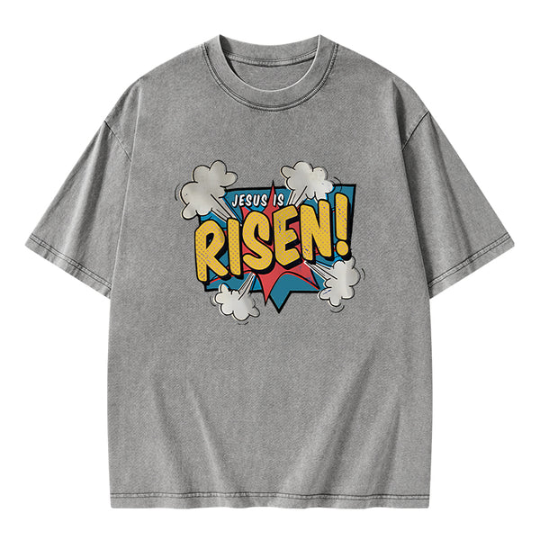 Jesus Is Risen Christian Washed T-Shirt