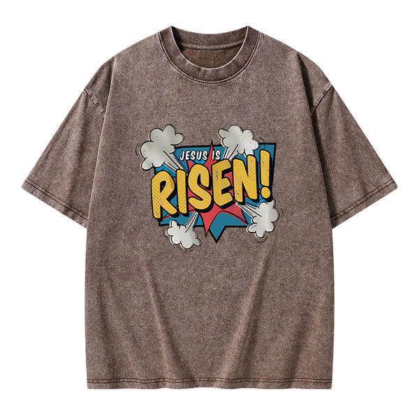 Jesus Is Risen Christian Washed T-Shirt
