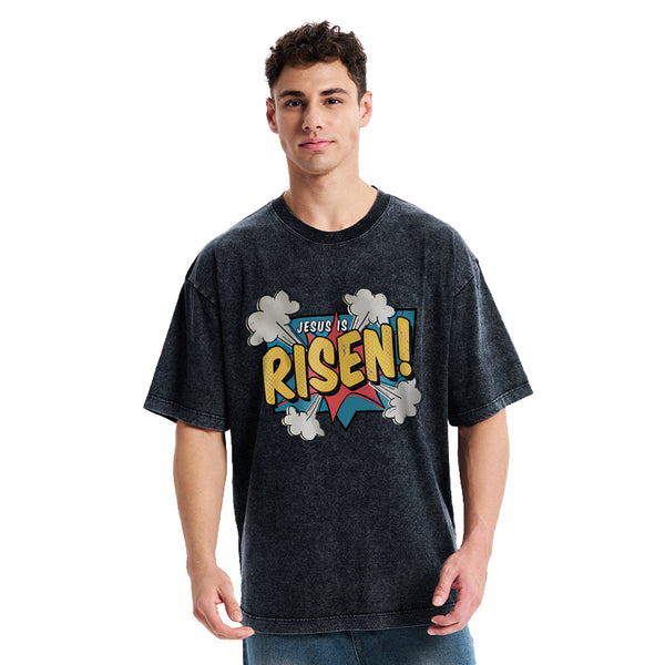 Jesus Is Risen Christian Washed T-Shirt