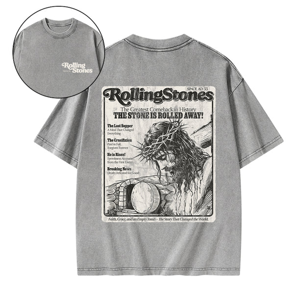 Rolling Stones Resurrection Christian Washed T-Shirt
