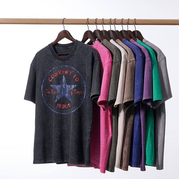 Convert to The King Of Kings Christian Washed T-Shirt