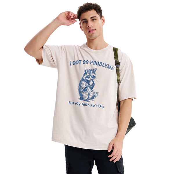 GC-WTSA1933 I Got 99 Problems But My Faith Ain't One Christian Washed T-Shirt