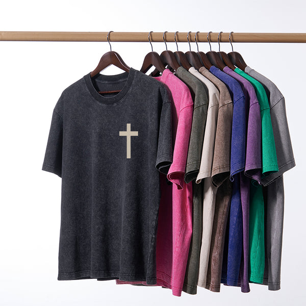 By His Wounds We Are Healed Christian Washed T-Shirt