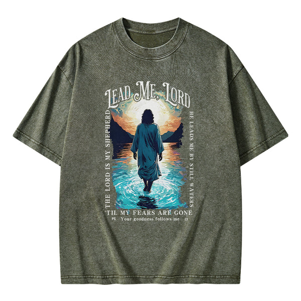 GC-WTSA1993 Lead Me Lord Christian Washed T-Shirt