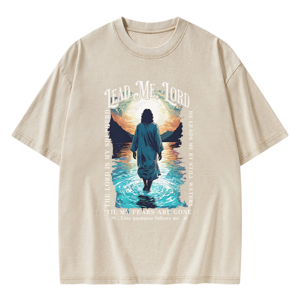 GC-WTSA1993 Lead Me Lord Christian Washed T-Shirt