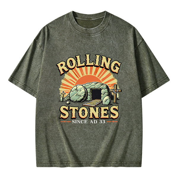 Rolling Stone Street Christian Washed T-Shirt