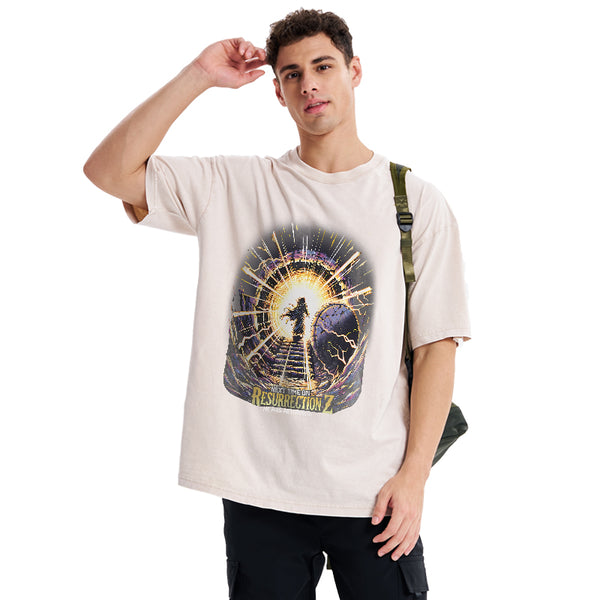 GC-WTSA2009 Next Time On Resurrection Christian Washed T-Shirt