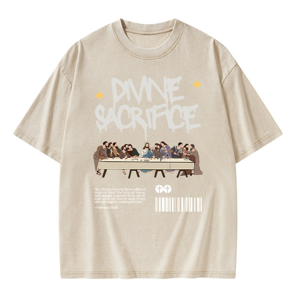 Divine Sacrifice Christian Washed T-Shirt