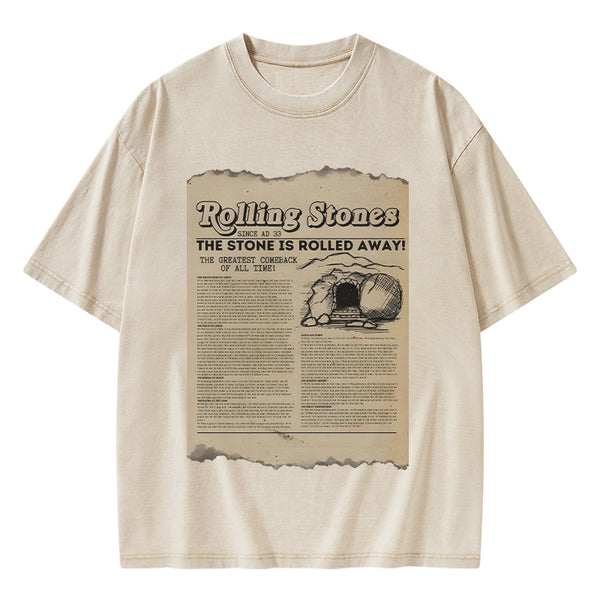 GC-WTSA2019 Rolling Stone Newspaper Christian Washed T-Shirt