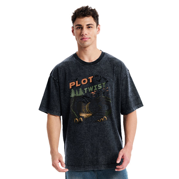 Plot Twist Retro Christian Washed T-Shirt