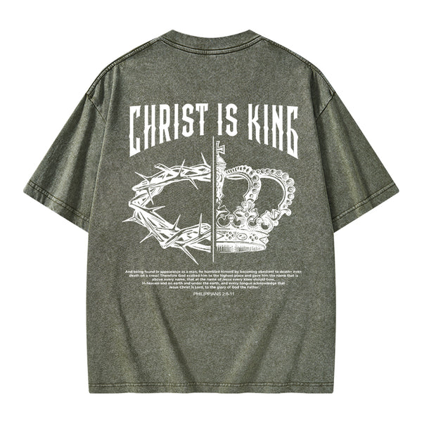 GC-WTSA2062 Christian Is King Christian Washed T-Shirt