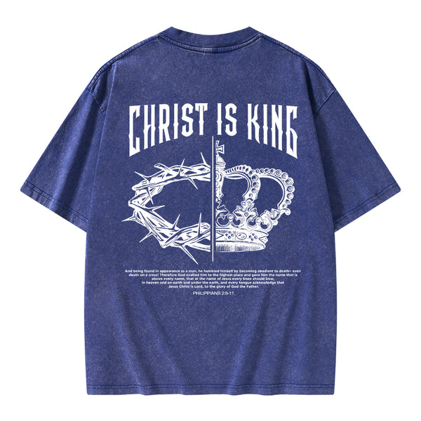 GC-WTSA2062 Christian Is King Christian Washed T-Shirt