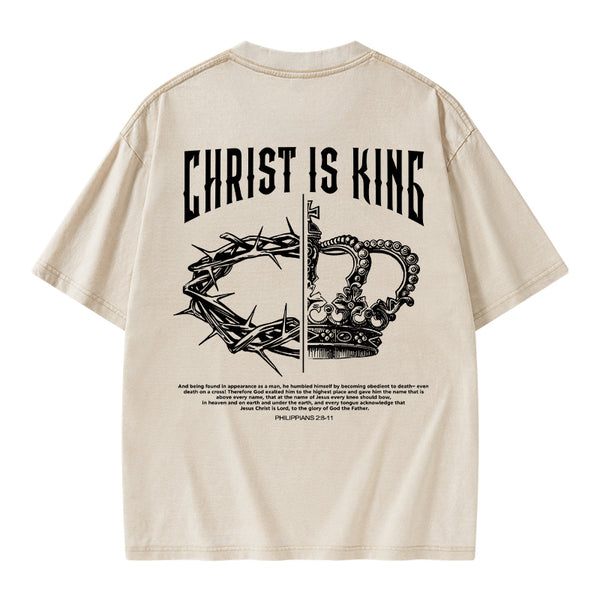 GC-WTSA2062 Christian Is King Christian Washed T-Shirt