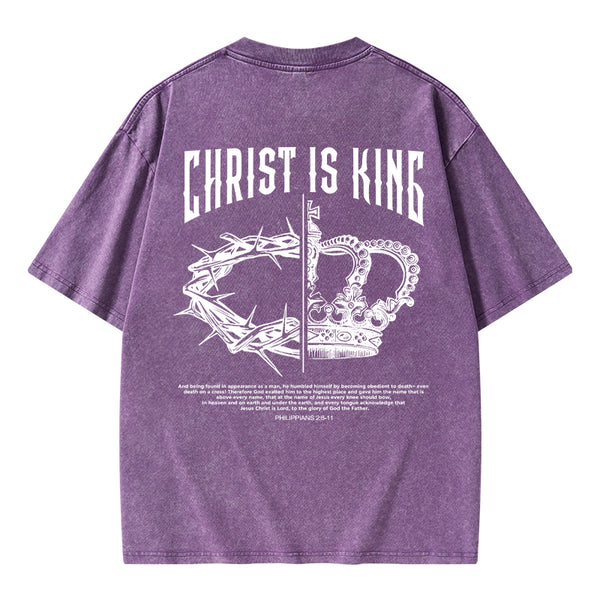 GC-WTSA2062 Christian Is King Christian Washed T-Shirt
