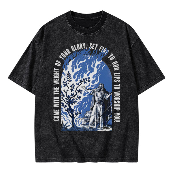 GC-WTSA2074 Come With The Weight Of Your Glory Christian Washed T-Shirt