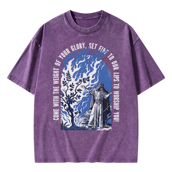 GC-WTSA2074 Come With The Weight Of Your Glory Christian Washed T-Shirt