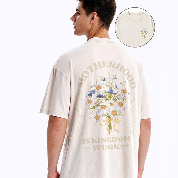 GC-WTSA2092 Motherhood Is Kingdom Christian Washed T-Shirt