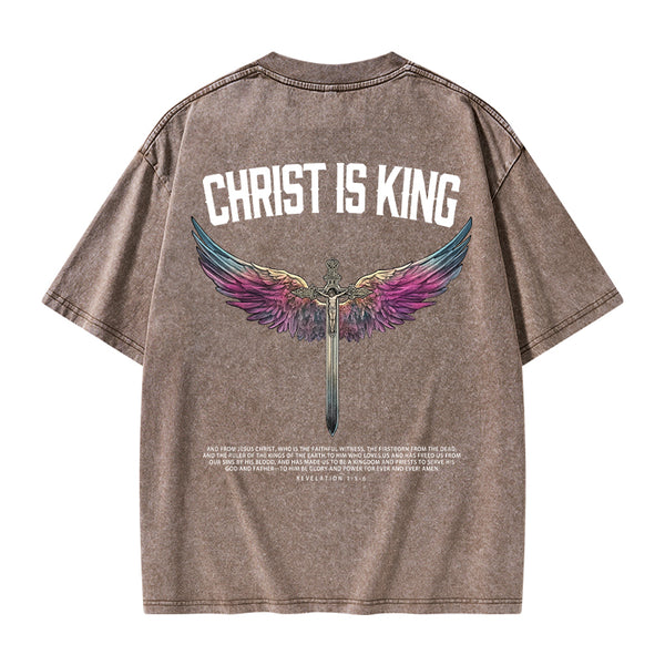 Christ Is King Christian Washed T-Shirt